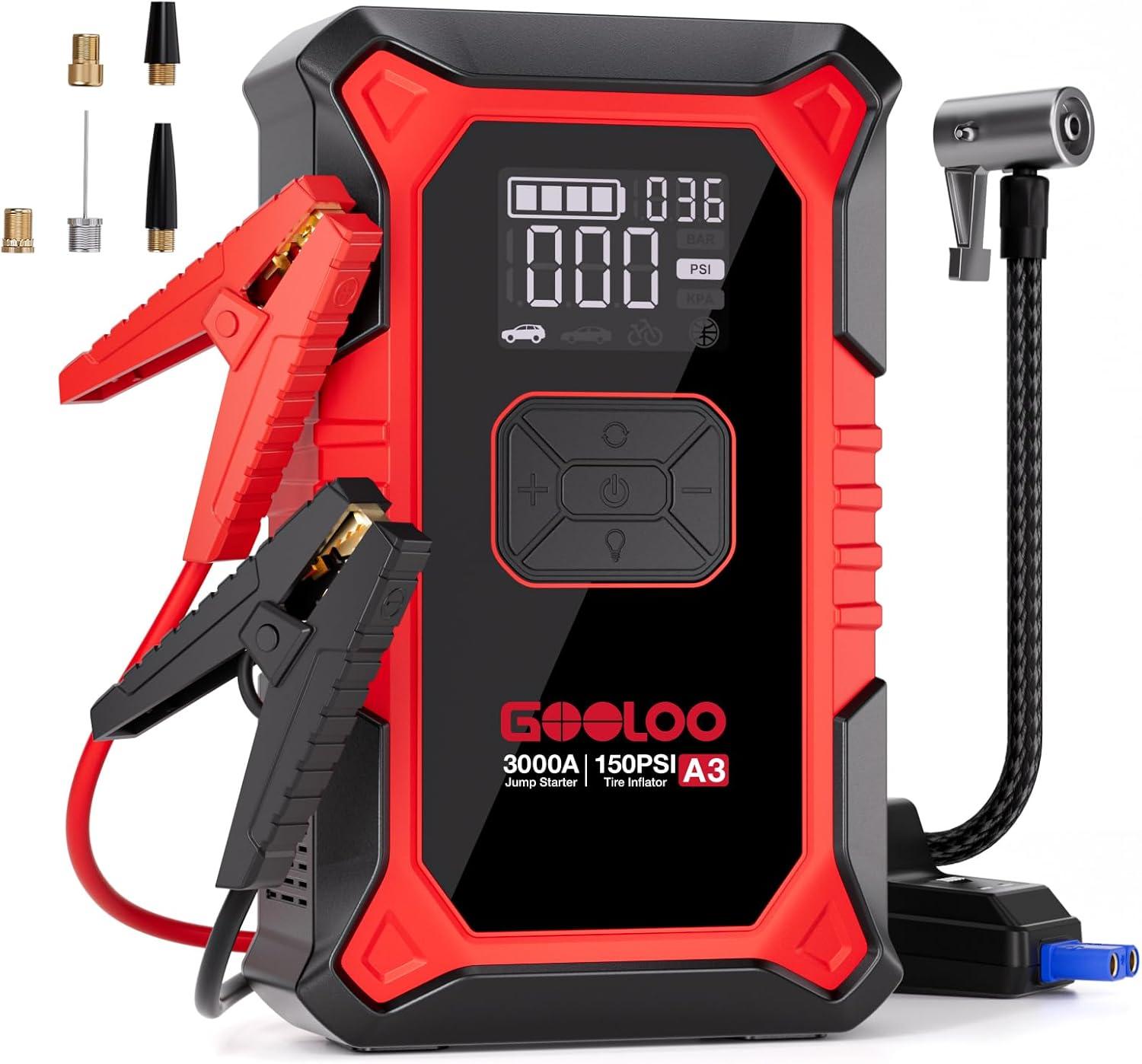 Gooloo A3 Jump Starter with Air Compressor for $69.99 Shipped