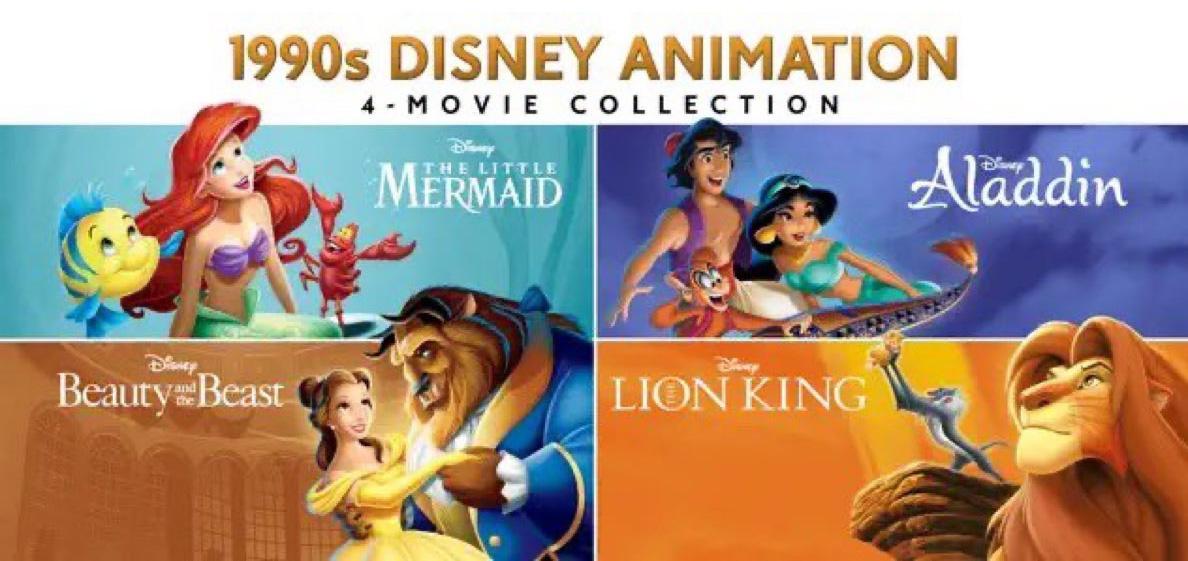 Walt Disney 1990s Animation 4-Film Collection 4K UHD for $24.99