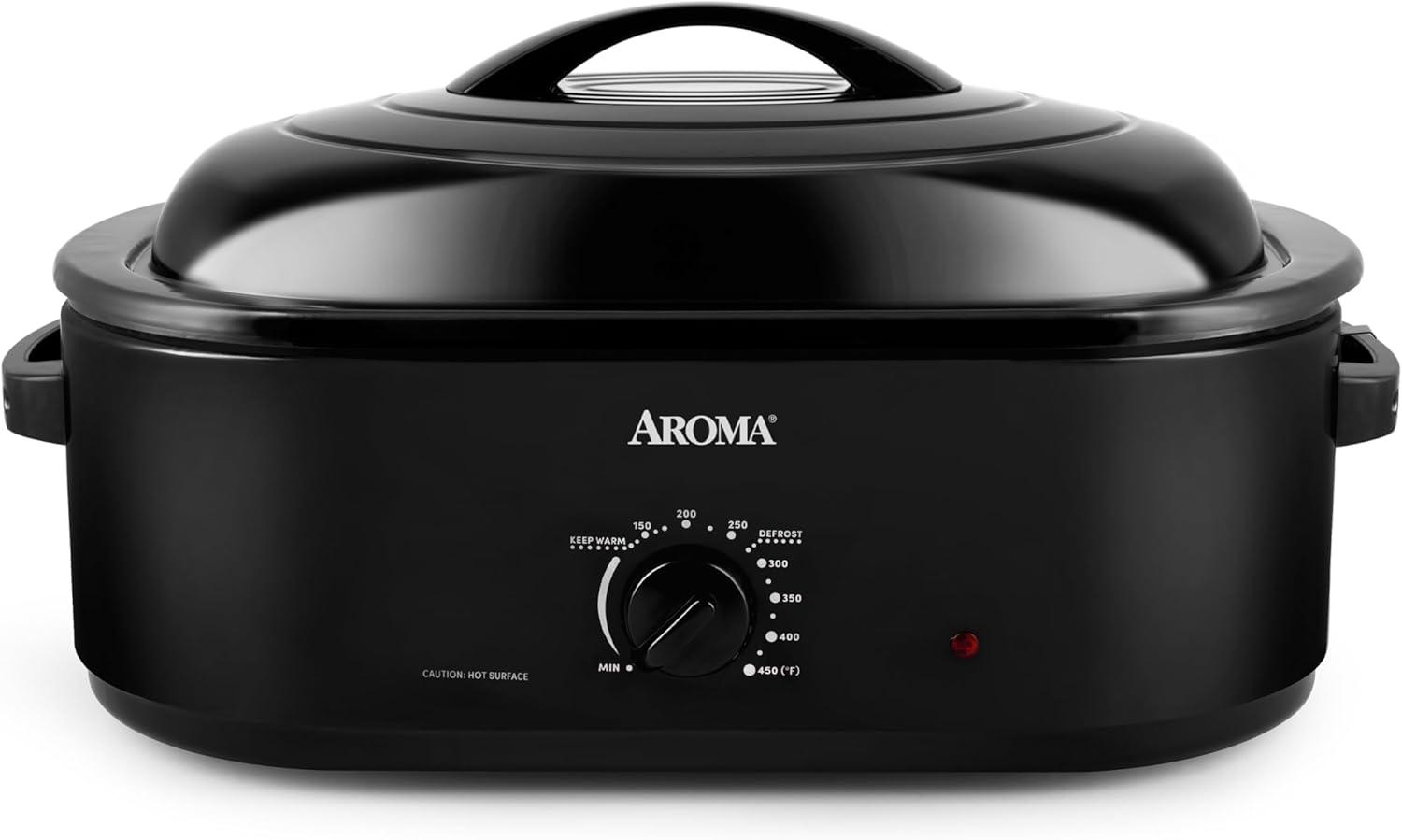 Aroma 18qt Roaster Oven with Self-Basting Lid for $30