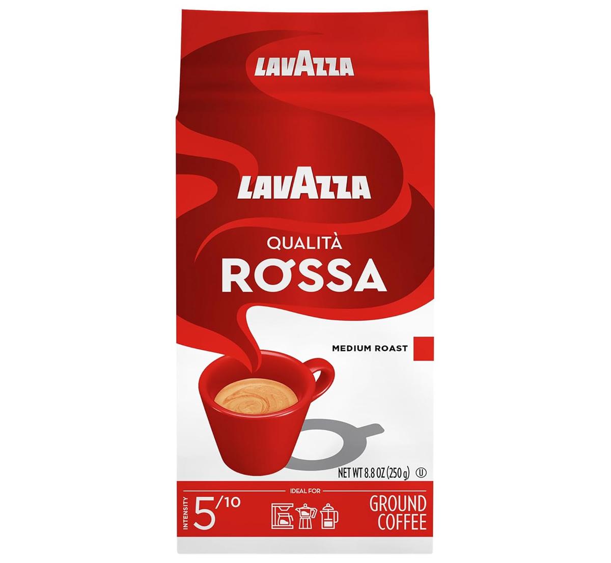 Lavazza Qualita Rossa Ground Coffee Blend 4 Pack for $10.11