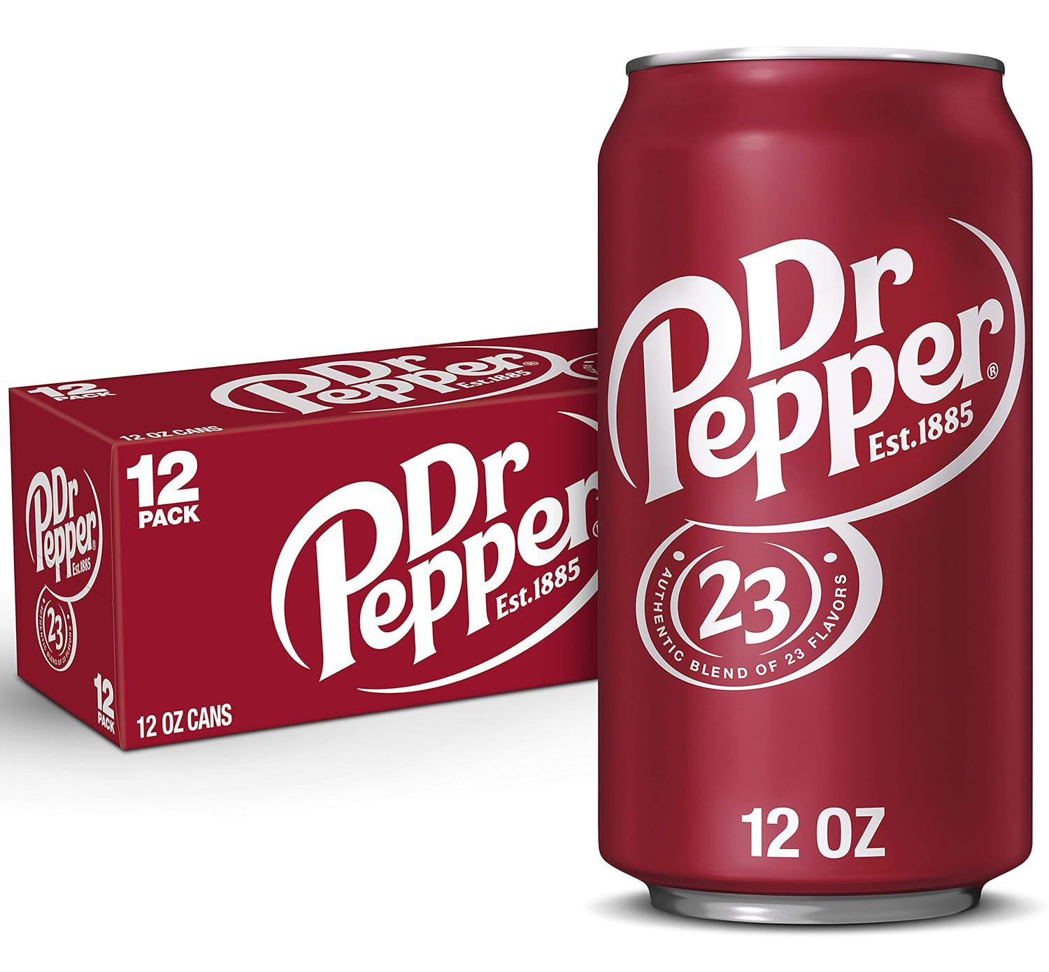 Dr Pepper Soda 12 Pack for $4.12