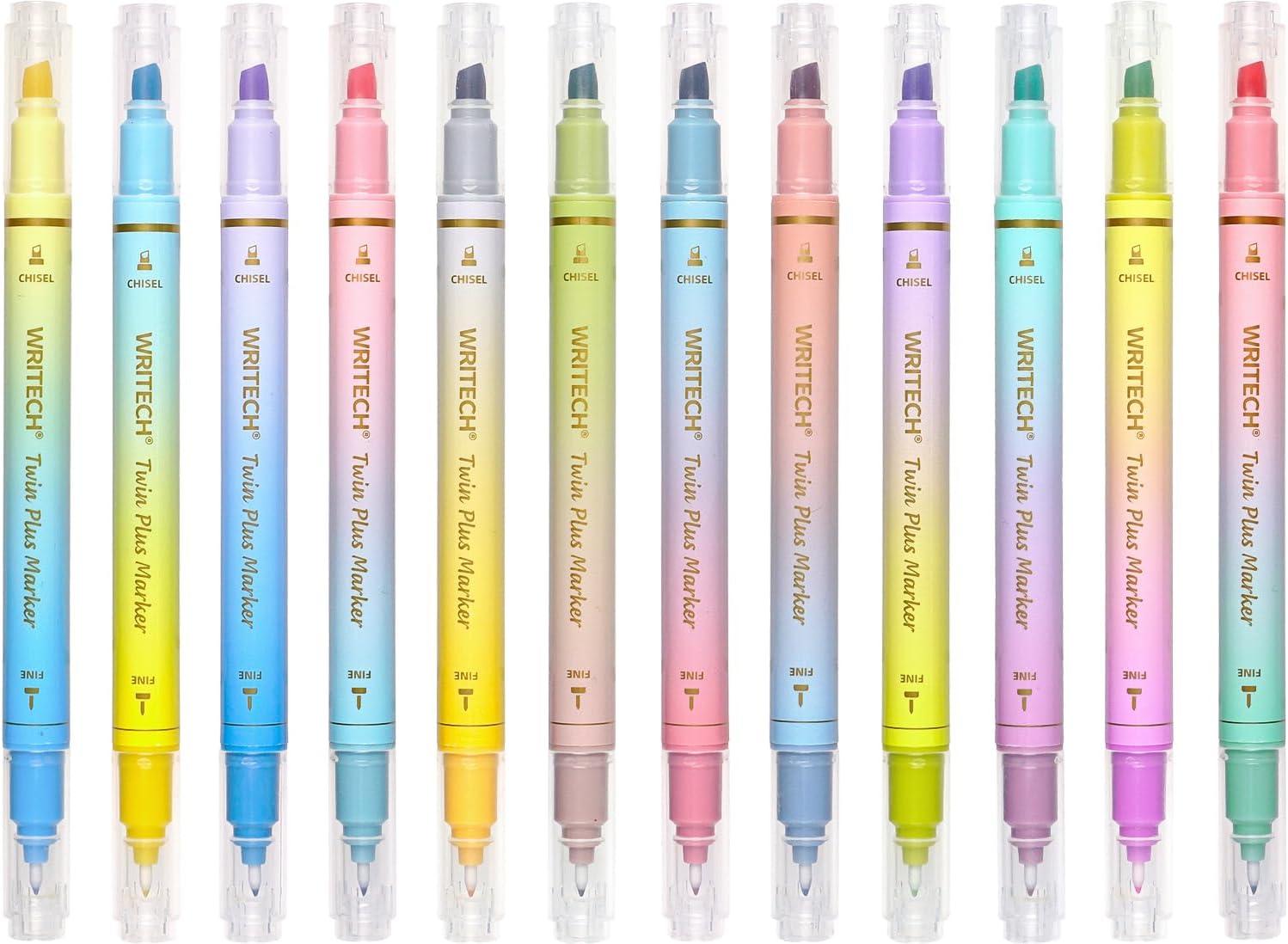 Writech Dual Tip Highlighter Markers 12 Pack for $2.93