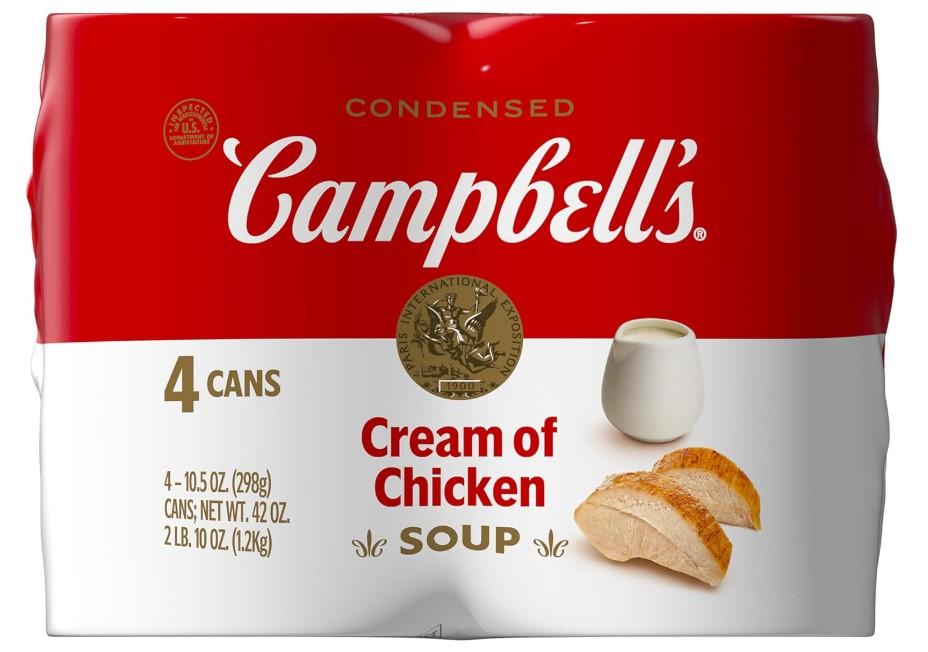 Campbells Condensed Cream of Chicken Soup 4 Pack for $3.18