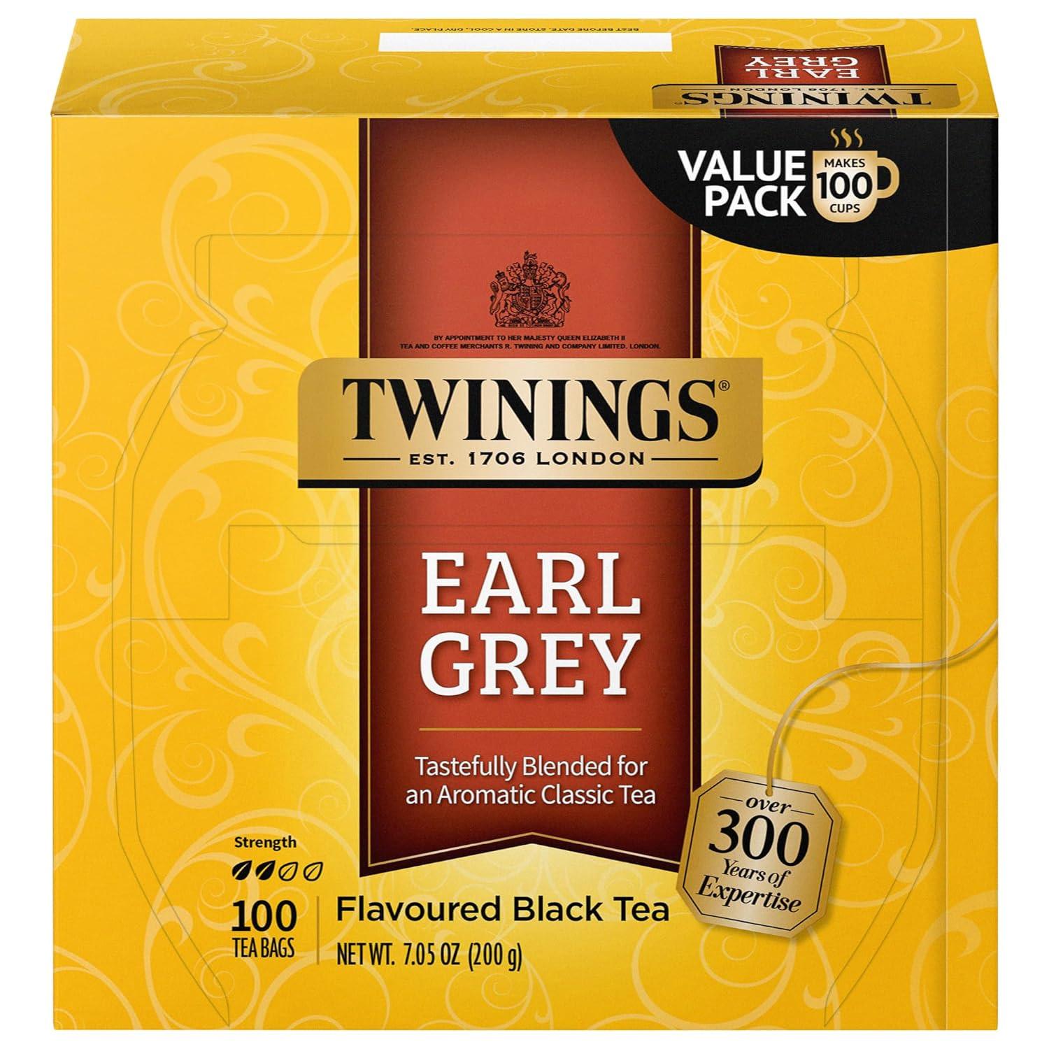 Twinings Earl Grey Black Tea Individually Wrapped Bags for $8.83