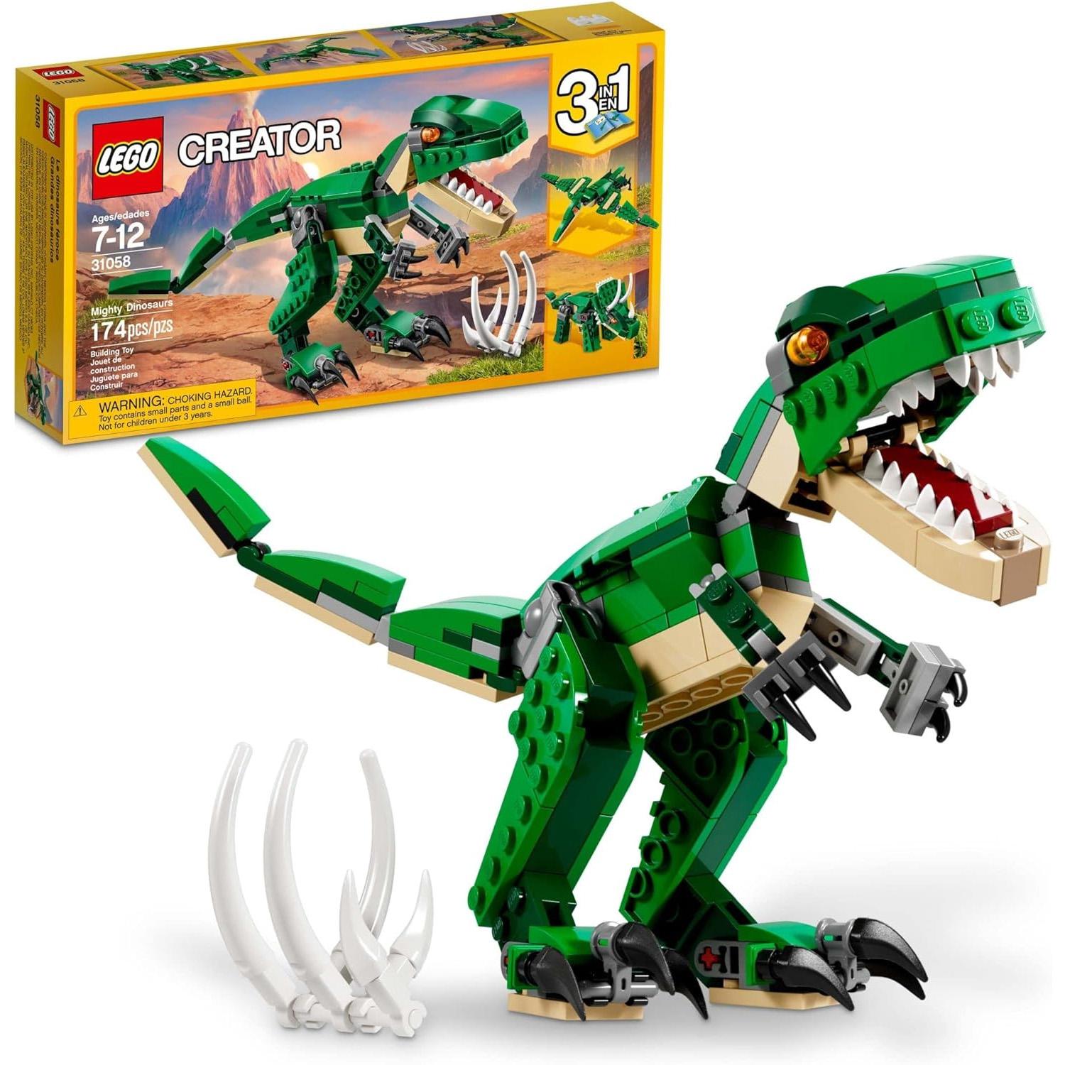 Lego Creator 3 in 1 Mighty Dinosaur Toy 31058 for $9.59