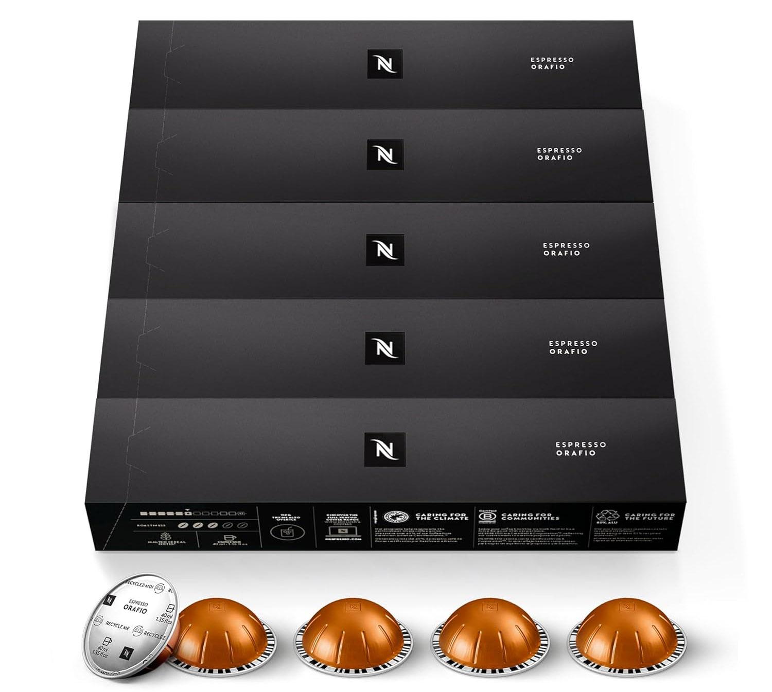 Nespresso Capsules Vertuo Orafio Medium Roast Espresso 50 Pack for $35.82 Shipped