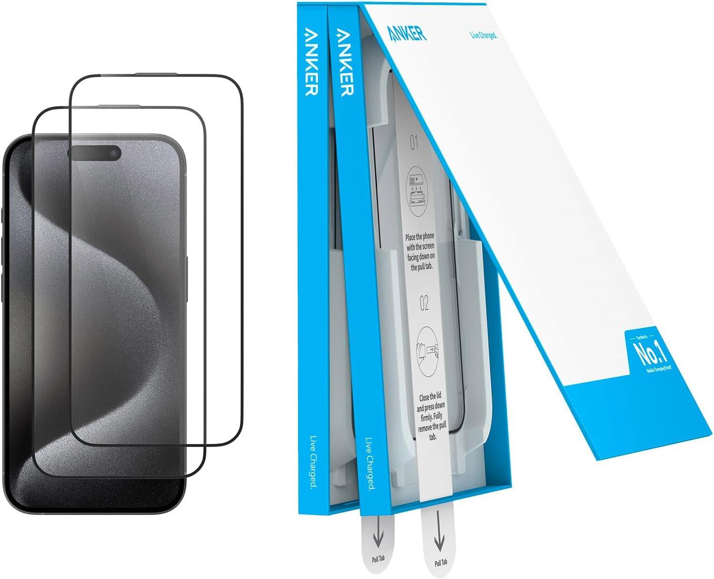 Apple iPhone 15 Pro Anker Screen Protector 2-Pack for $5.99