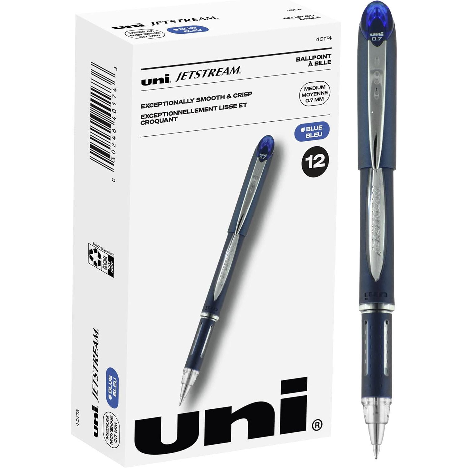 uniball Jetstream 0.7mm Blue Ballpoint Pen for $10.83