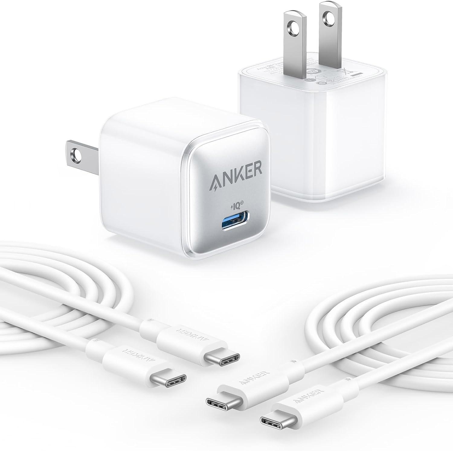 Anker 511 Nano Pro USB-C Charger with Cable 2 Pack for $14.99