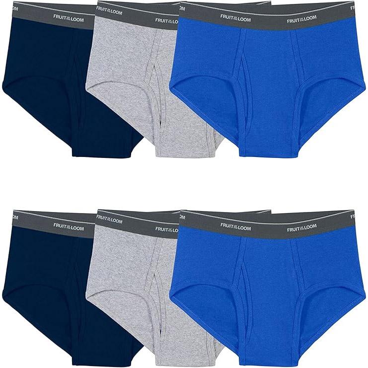 Fruit of the Loom Mens Cotton Briefs 6 Pack for $11.20