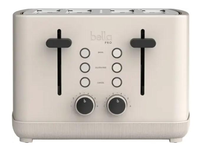 Bella Pro 4-Slice Toaster with Extra Wide Slots for $19.99