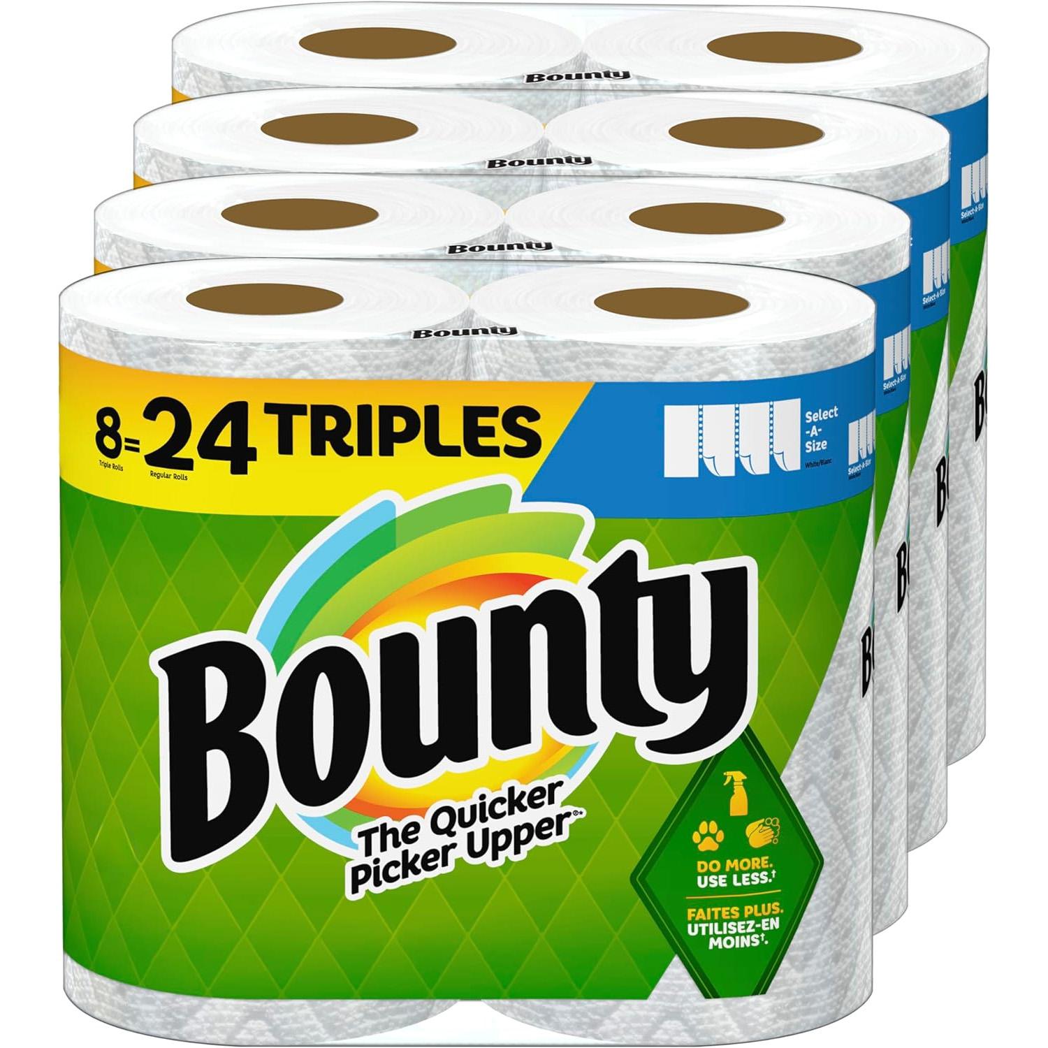 Bounty Select-A-Size 2-Ply Paper Towels 8 Pack for $19.99