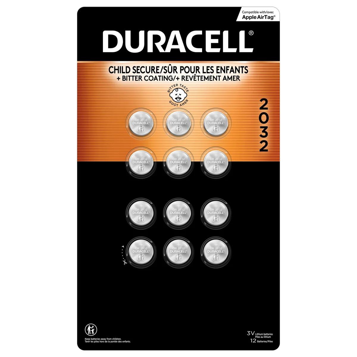 Apple Airtag Duracell CR2032 Lithium Battery 12 Pack for $12.99 Shipped