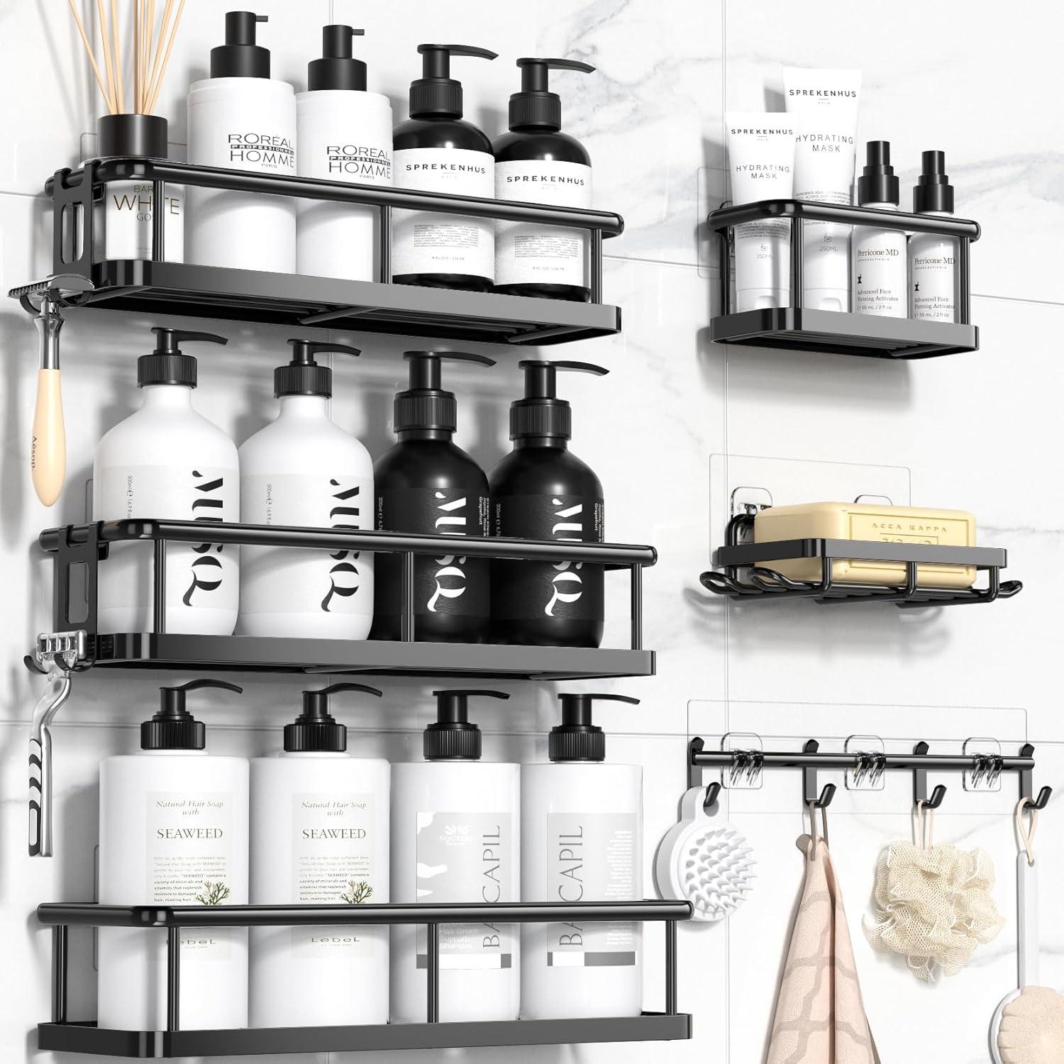 Yasonic Shower Caddy Rustproof Organizer 6 Pack for $19.99