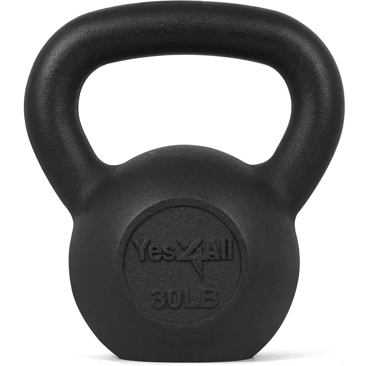 30lbs Cast Iron Kettlebell for Dumbbell Weight Exercises by Yes4All for $18.69