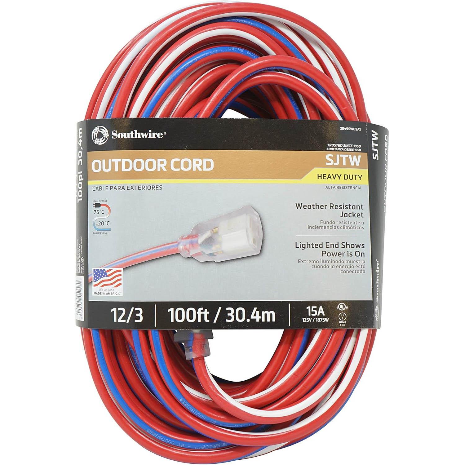 Southwire Heavy Duty Outdoor Extension Cord 100ft for $53.25 Shipped