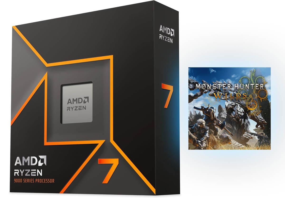 AMD Ryzen 7 9700X 8-Core Unlocked Desktop Processor with Monster Hunter Wilds for $289 Shipped