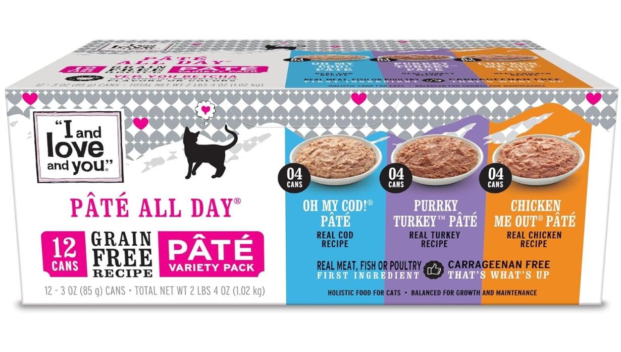 I and Love And You Cat Food Variety 12 Pack for $11.44