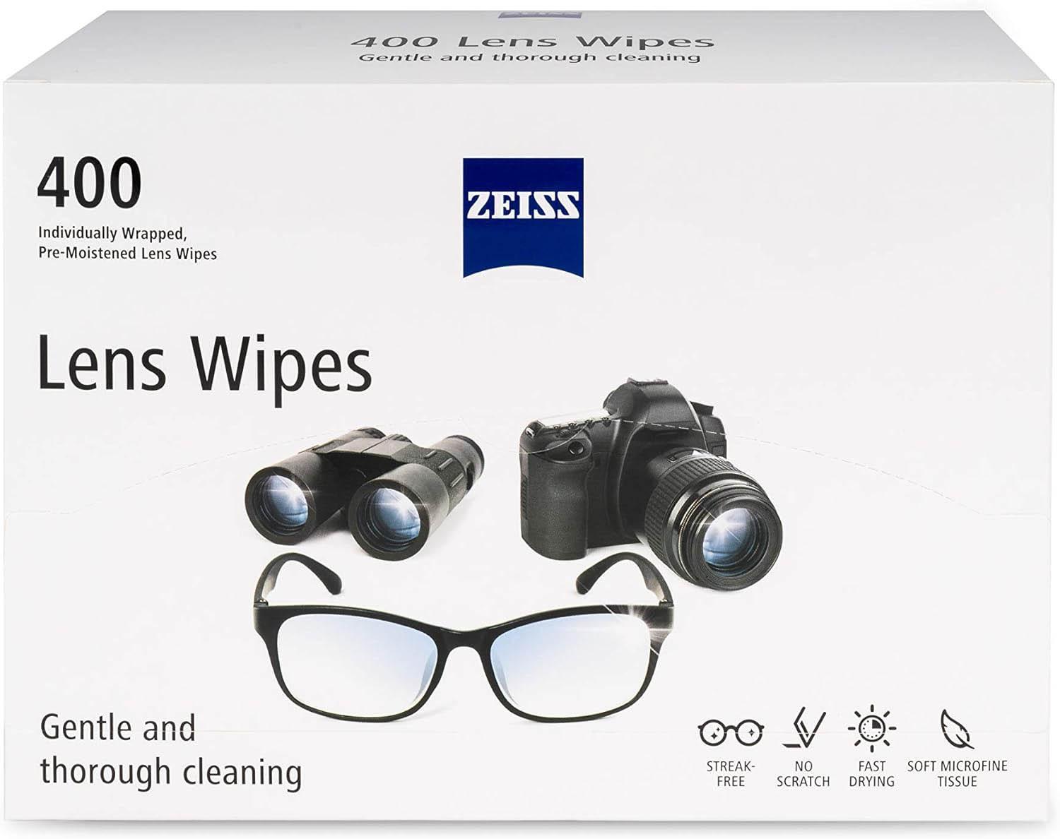 Zeiss Pre-Moistened Alcohol Wipes Glass Cleaner 400 Pack for $12.07