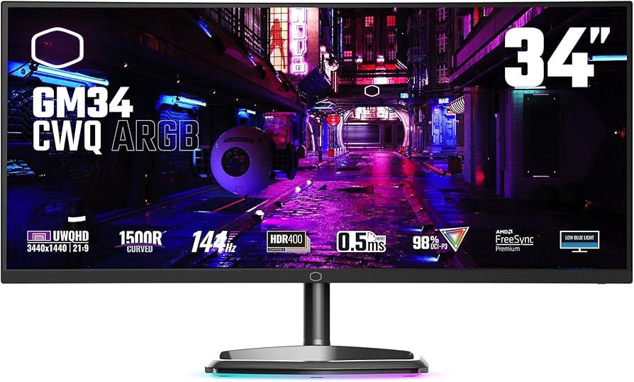 34in Cooler Master Curved ARGB Ultra-WQHD PC Monitor for $199.99 Shipped