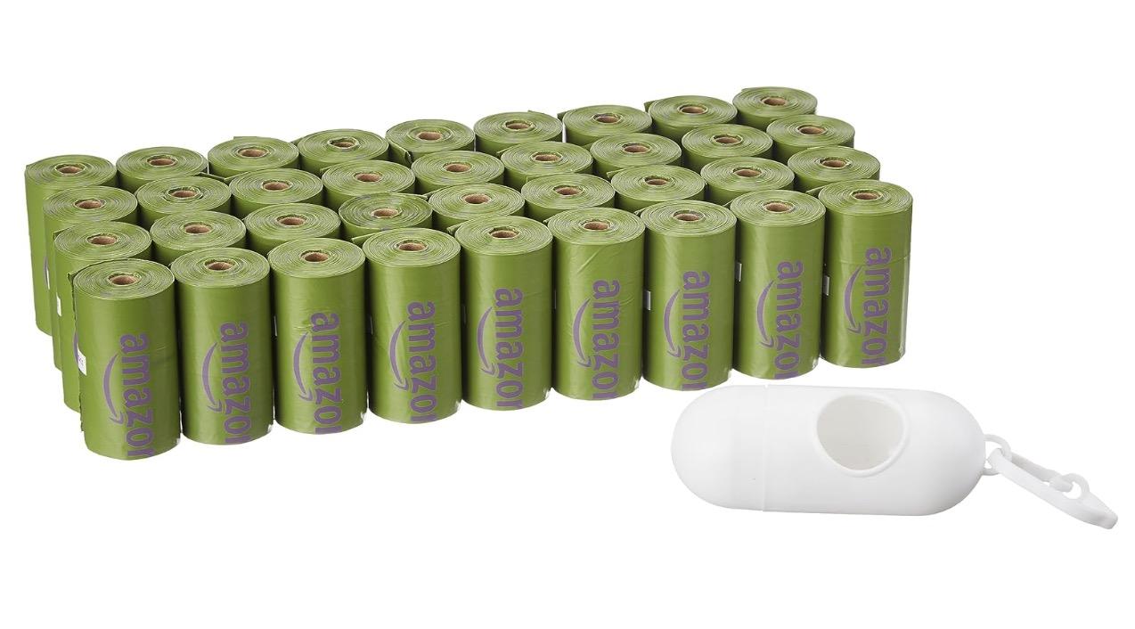 Amazon Basics Dog Poop Bags 540 Pack With Dispenser for $7.19