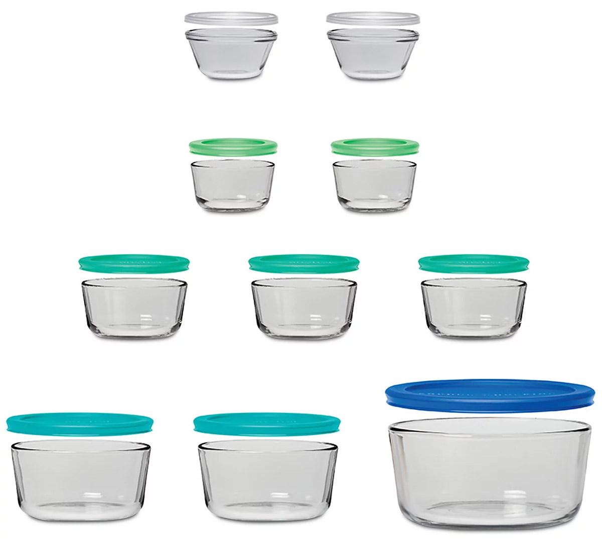 Anchor Hocking 20-Piece Glass Food Storage Set for $16.59