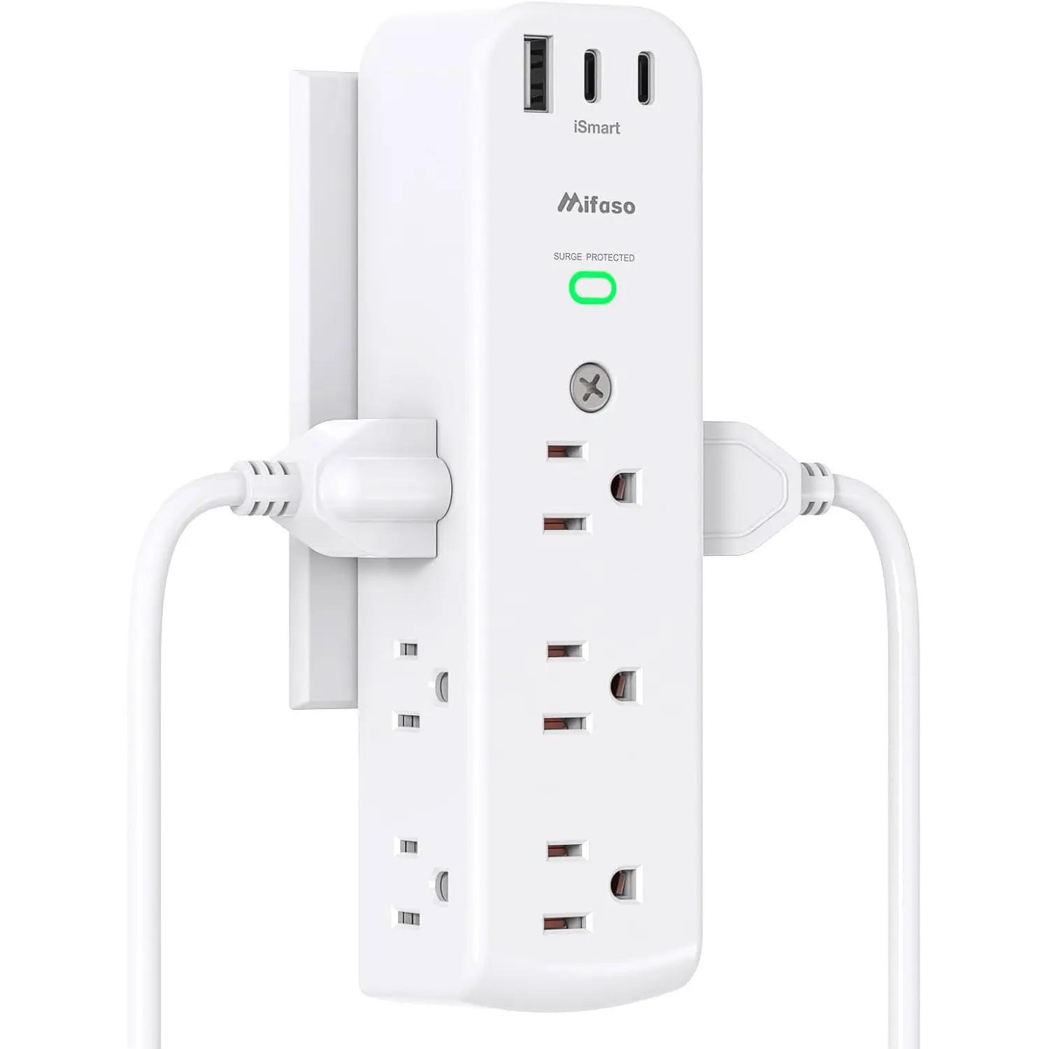 Mifaso Surge Protector 9-Outlet Extender for $8.99