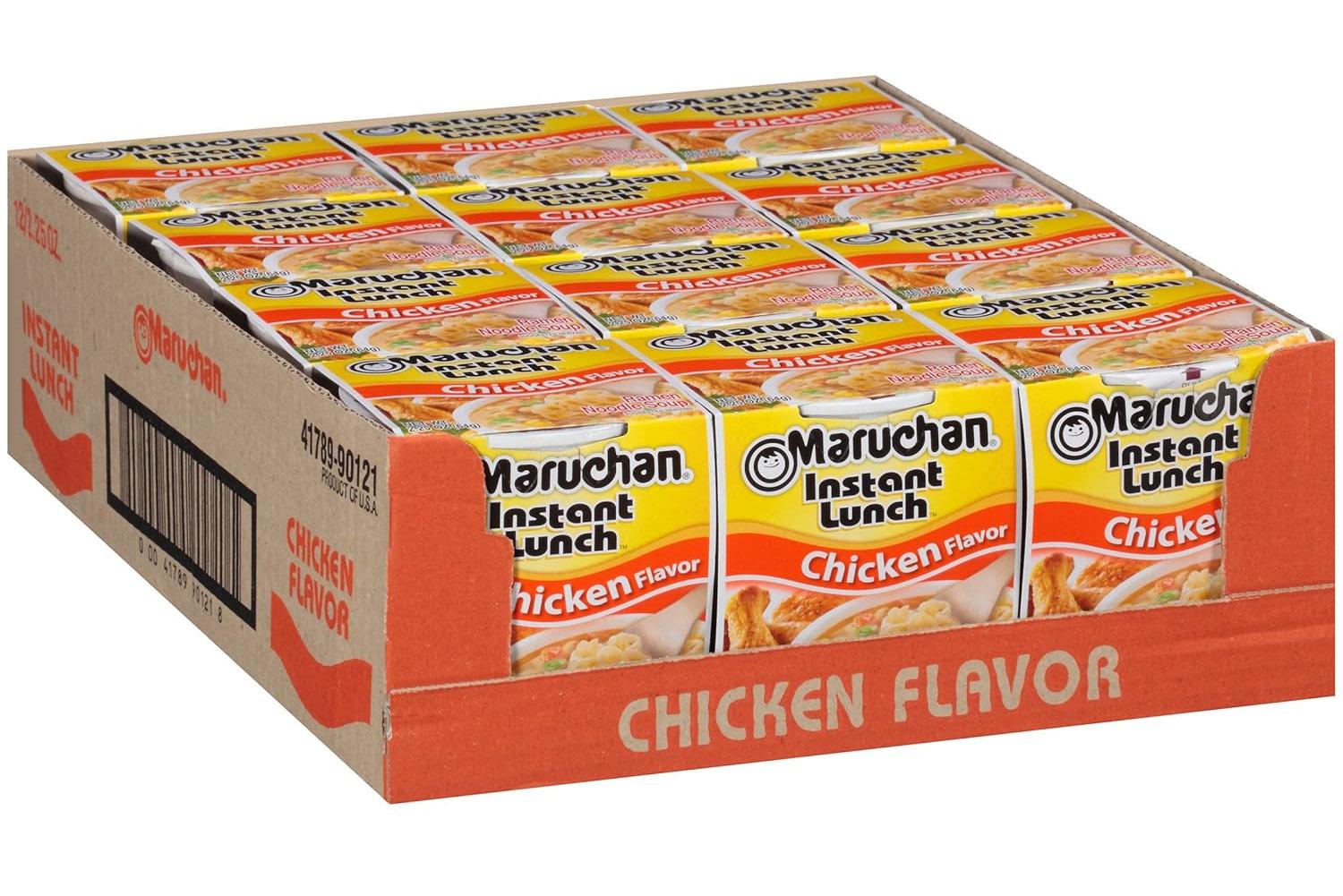 Maruchan Ramen Instant Lunch Cups Chicken Flavor 12 Pack for $4.68