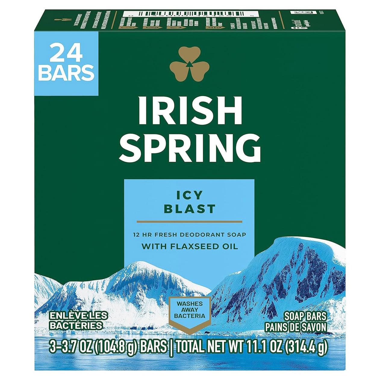 Irish Spring Icy Blast Bar Soap 48 Pack for $20.28