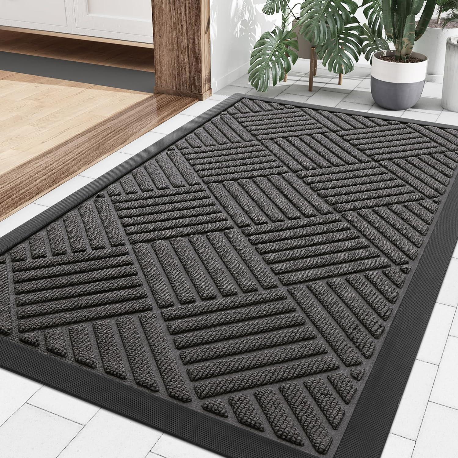 Smiry Heavy Duty Natural Rubber Doormat for $7.99