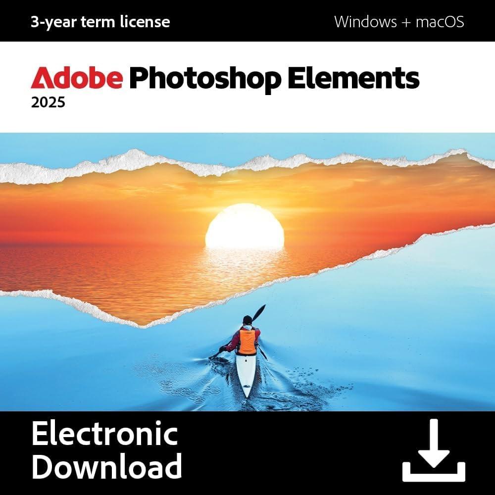 Adobe Photoshop Elements 2025 3 Year License for $69.99