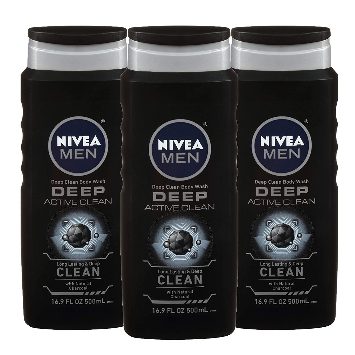 3 Nivea Men Deep Active Clean Body Wash for $7.13 Shipped