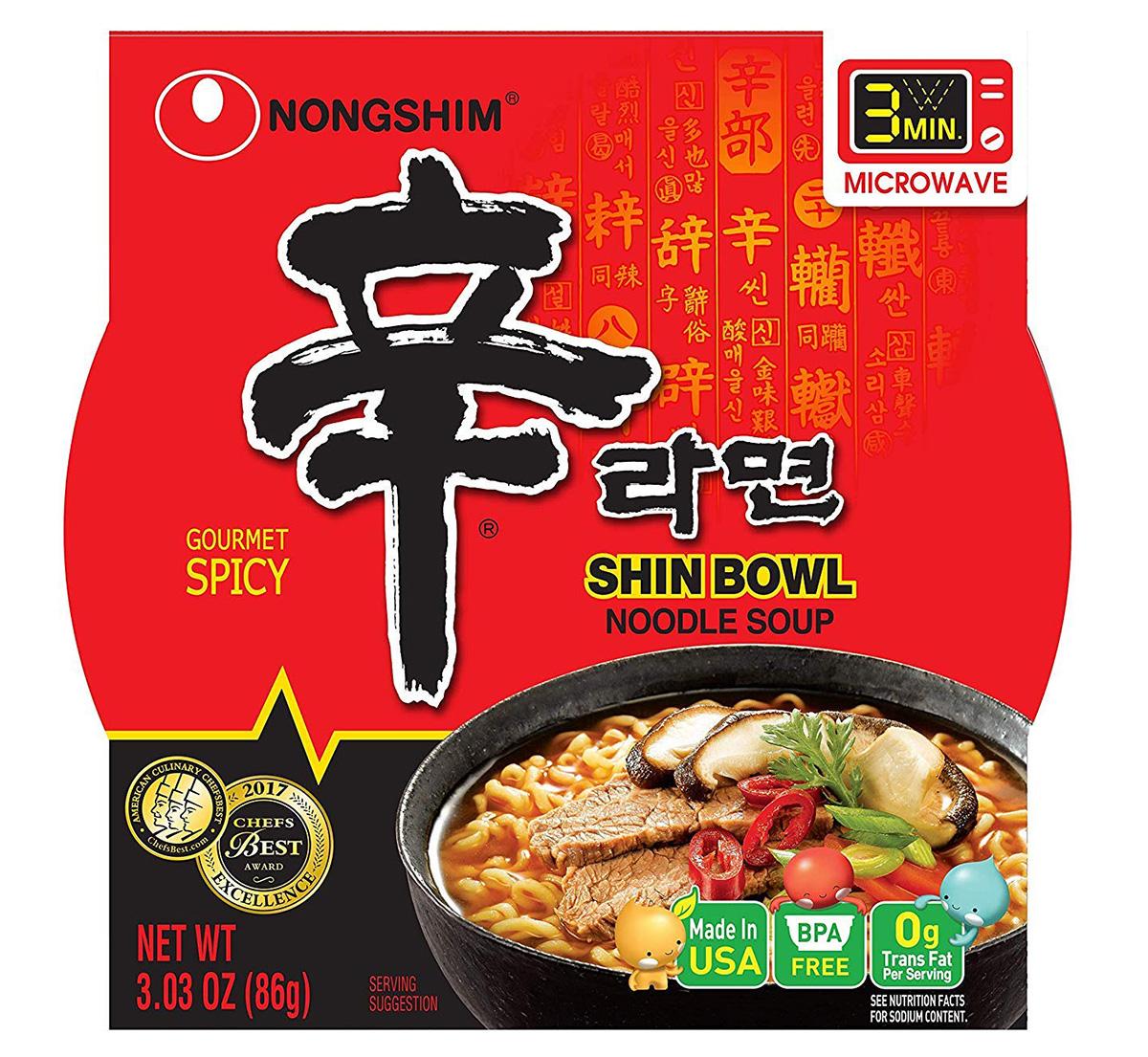 12 Nongshim Shin Bowl Noodle Soup for $8.52