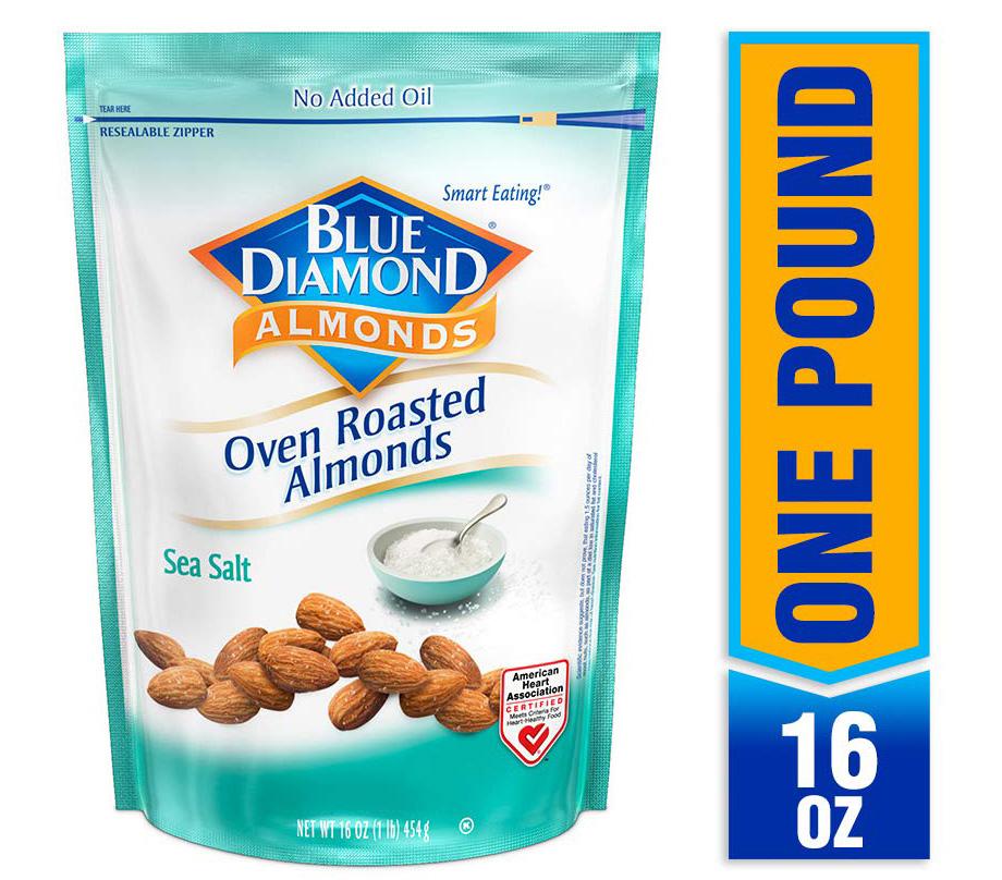 Blue Diamond Oven Roasted Sea Salt Almonds for $4.57 Shipped