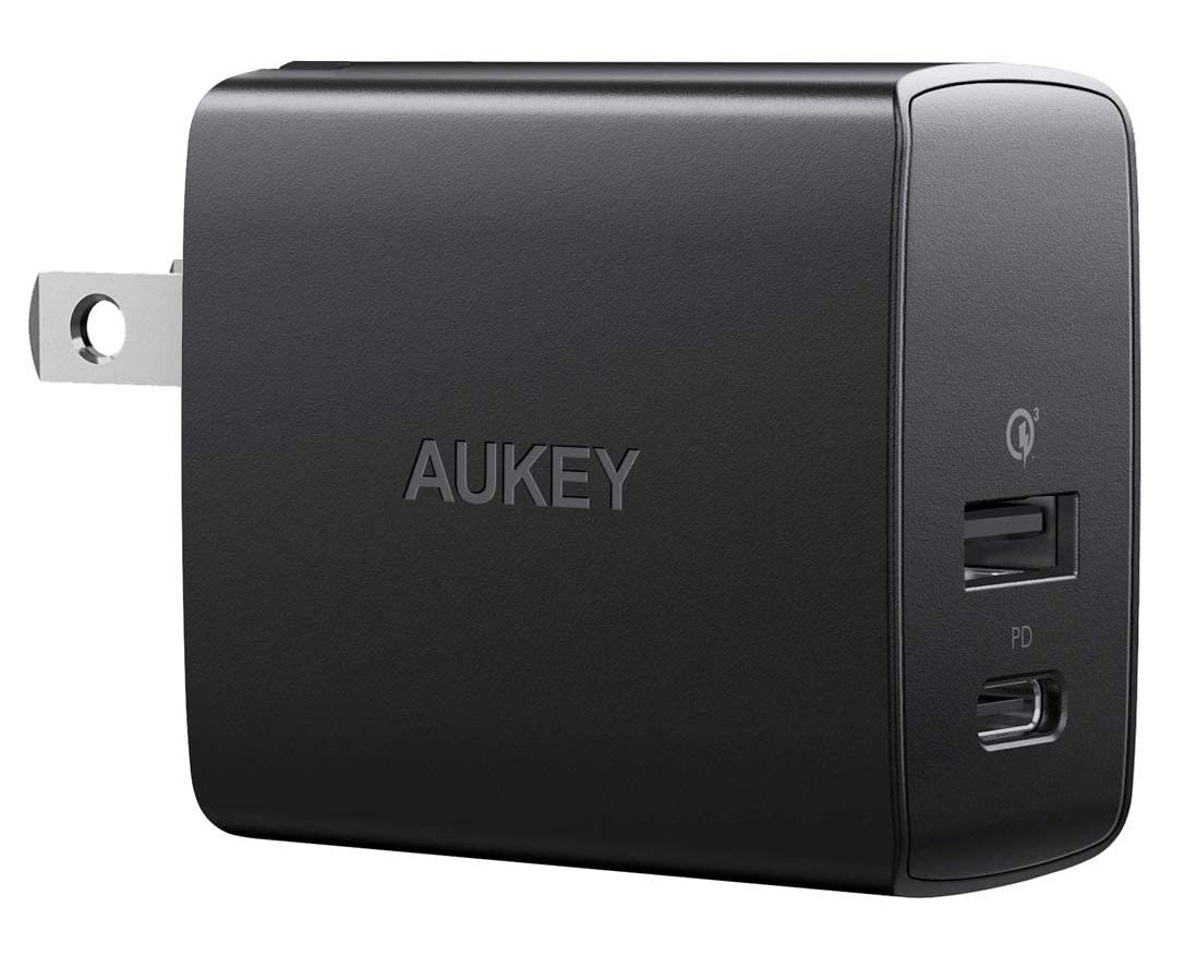 Aukey USB-C and USB 18W Charger for $6.65