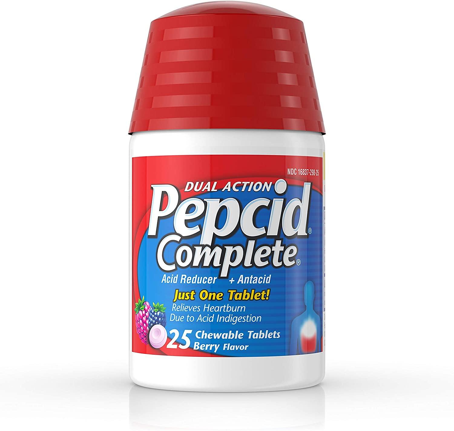 25 Pepcid Complete Acid Reducer + Antacid Chewable Tablets for $4.63 Shipped