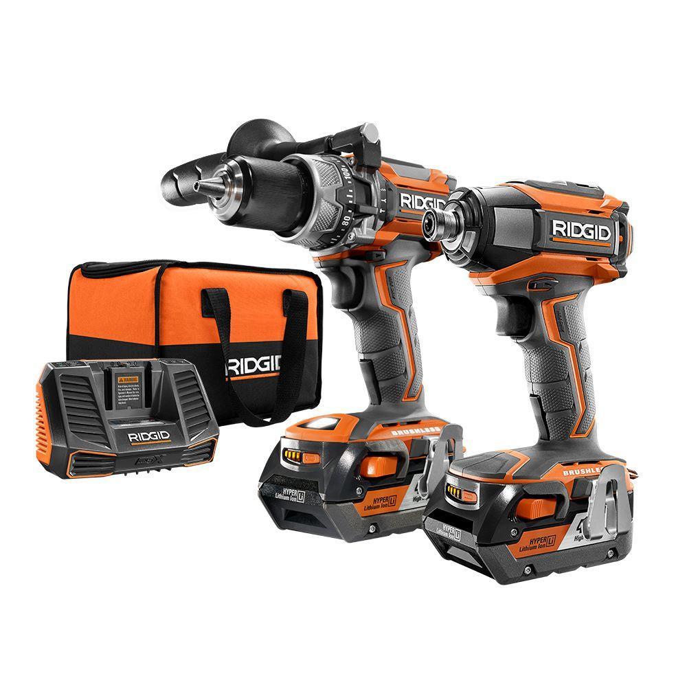 Ridgid 18V Brushless Hammer Drill and Driver Combo Kit for $199 Shipped