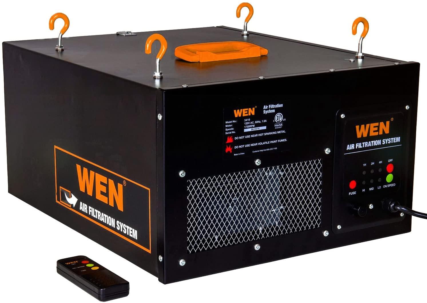 WEN 3410 3-Speed Remote-Controlled Air Filtration System for $107.28 Shipped