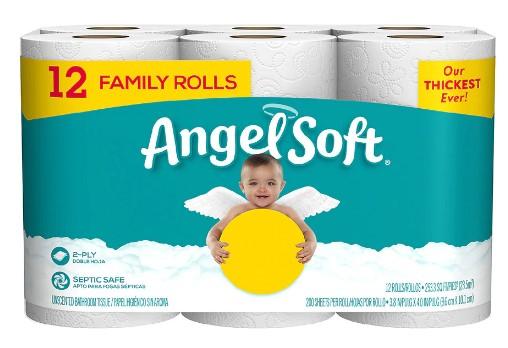 Angel Soft Bath Toilet Paper Tissue Family Rolls Deals