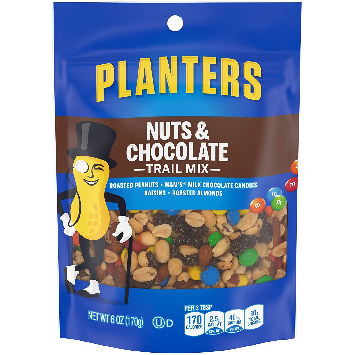 Planters Nuts & Chocolate MMs Trail Mix for $2