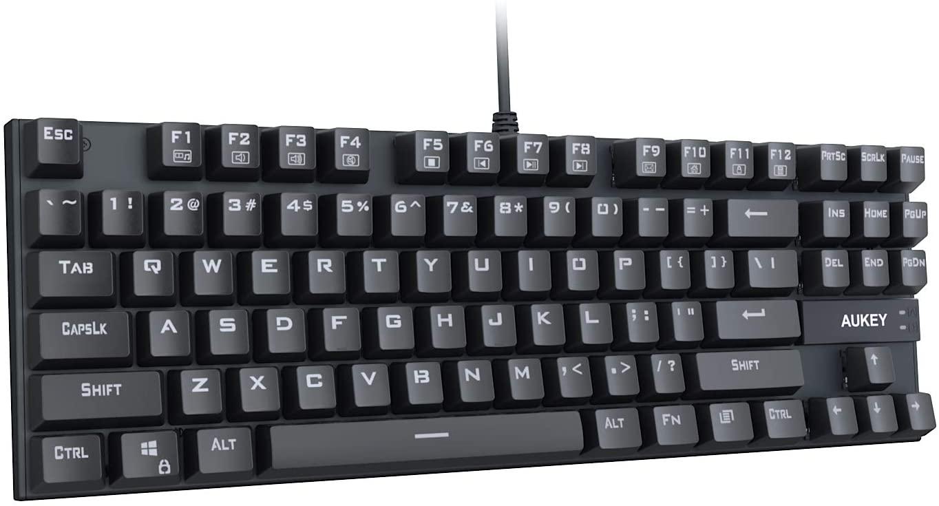 Aukey 87-Key Wired Mechanical Gaming Keyboard for $20.99