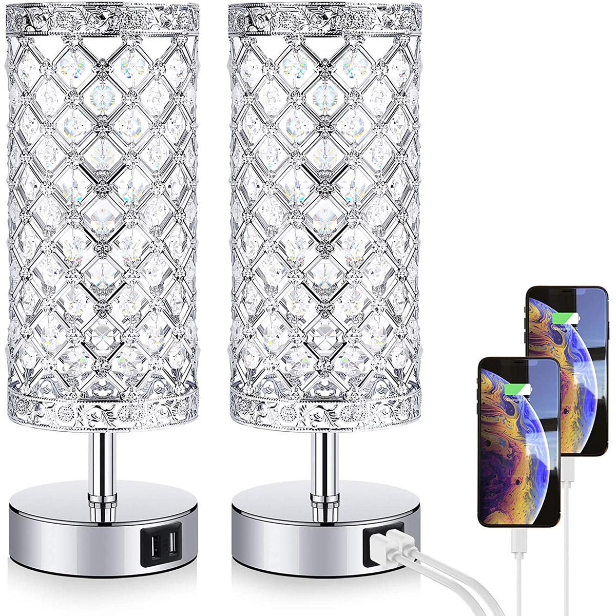 2 Brightever 3-Way Dimmable Touch Control K9 Crystal Table Lamps for $34.99 Shipped