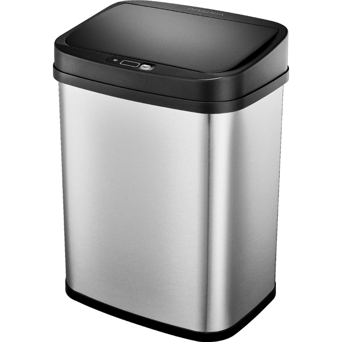 Insignia 3 Gallon Stainless Steel Automatic Trash Can for $14.99