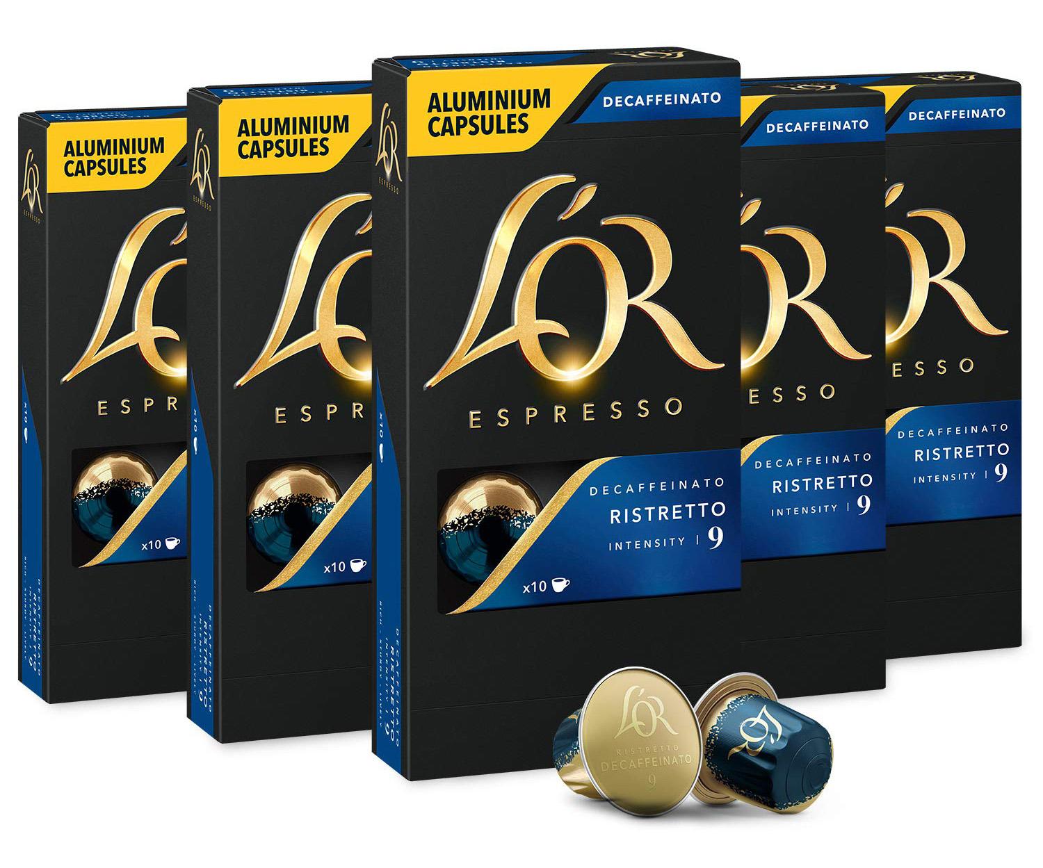 50 LOR Decaf Espresso Nespresso Coffee Pod Capsules for $11.42 Shipped