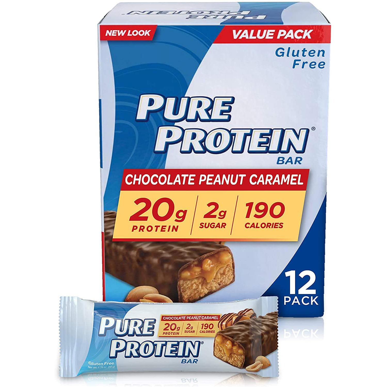 12 Pure Protein Chocolate Peanut Caramel Protein Bars for $8.88 Shipped