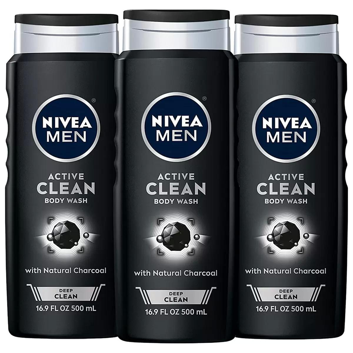 Nivea Mens Deep Clean Body Wash 3 Pack for $10.33 Shipped