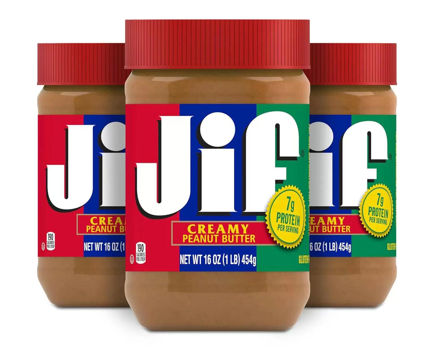 Jif Creamy Peanut Butter 3 Pack for $6.55