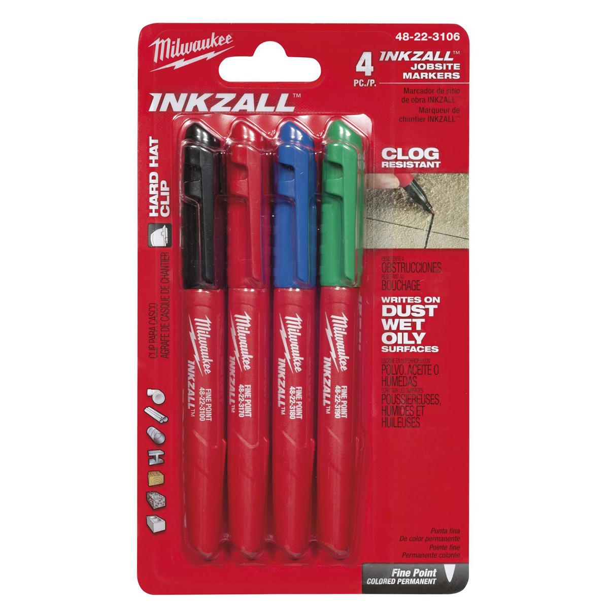 Milwaukee Inkzall Fine Point Jobsite Permanent Markers for $3.48