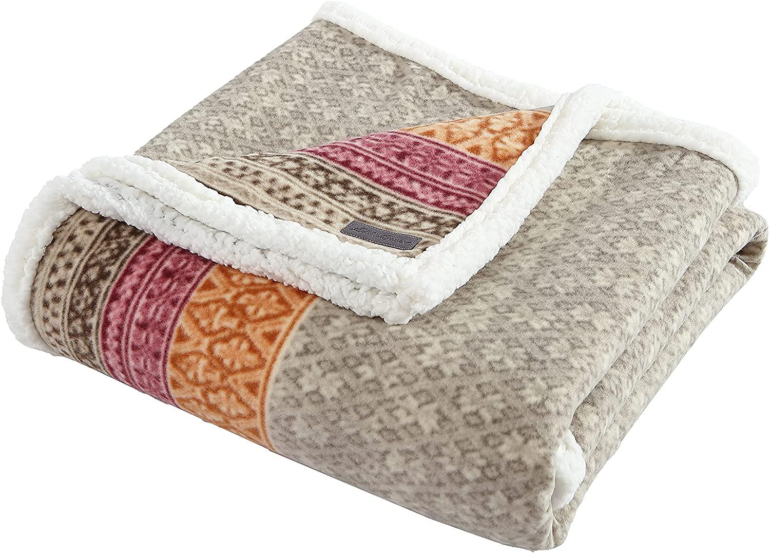 Eddie Bauer Ultra-Plush Throw Blanket-Reversible Sherpa Fleece for $13.99