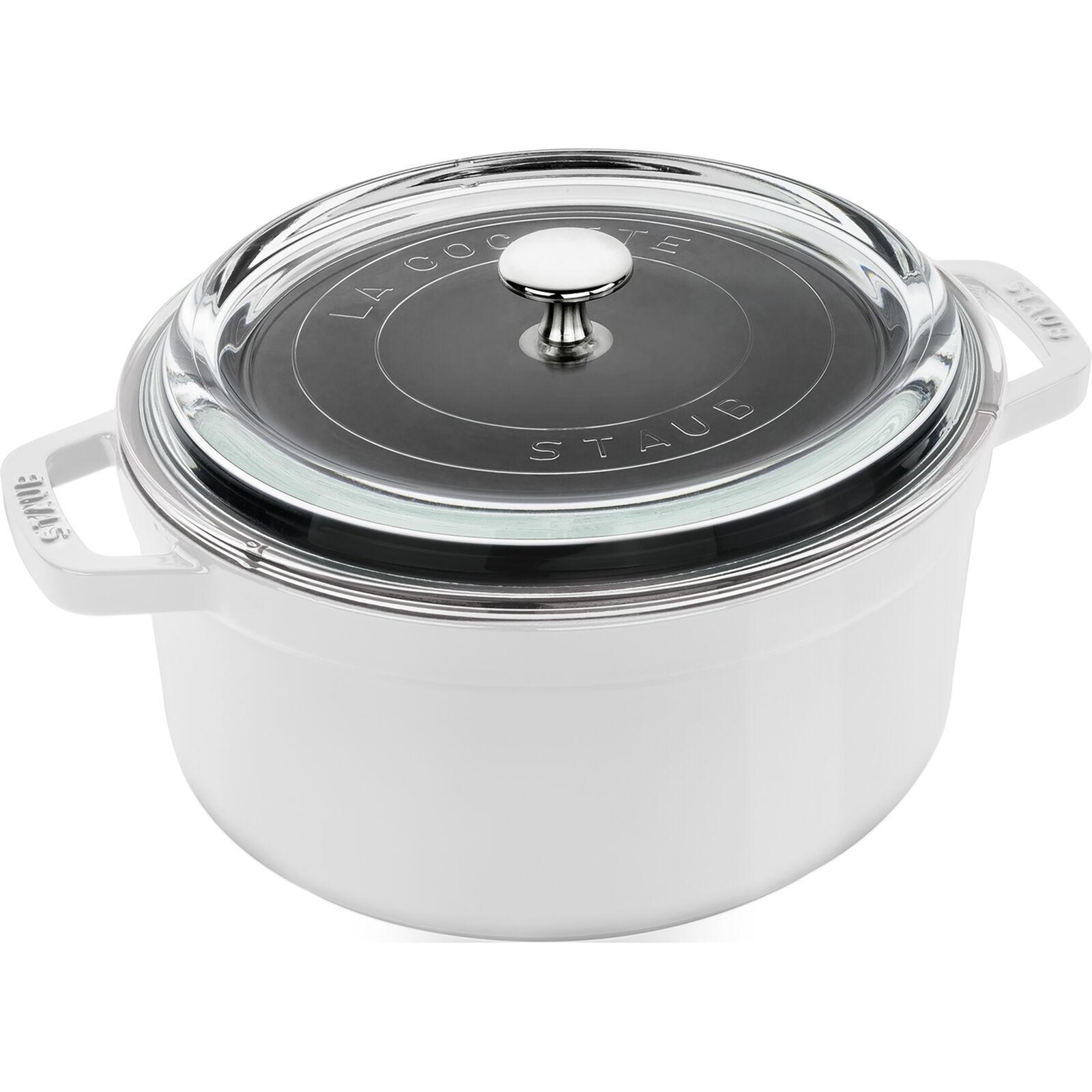 Staub Cast Iron Round Cocotte with Glass Lid for $84.96 Shipped